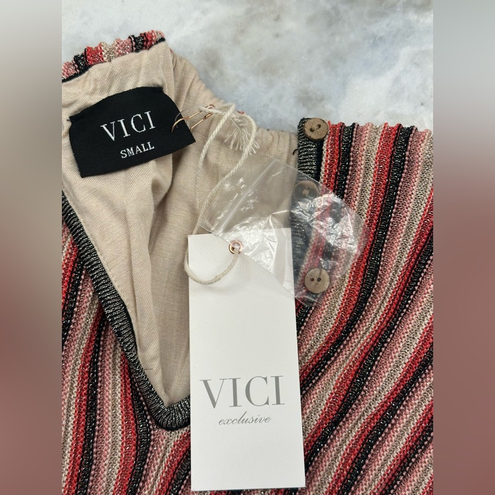 VICI Striped Metallic Knit Mini Dress - Picture 9 of 12